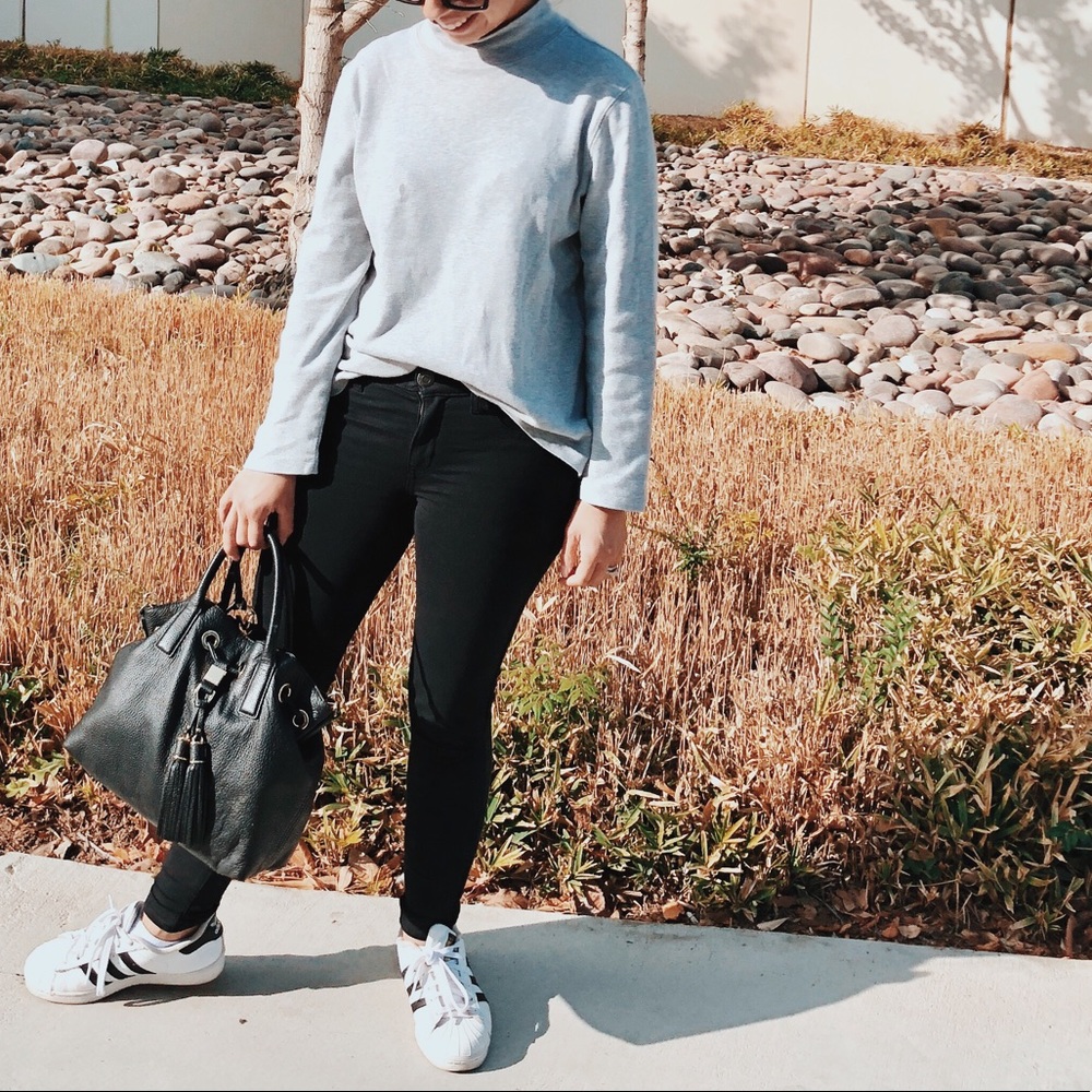 Covington Grey turtle neck top